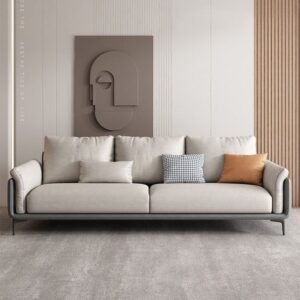 Modern Neutral-Tone Sofa