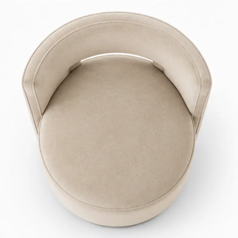 Aria Curved-Back Swivel Accent Chair