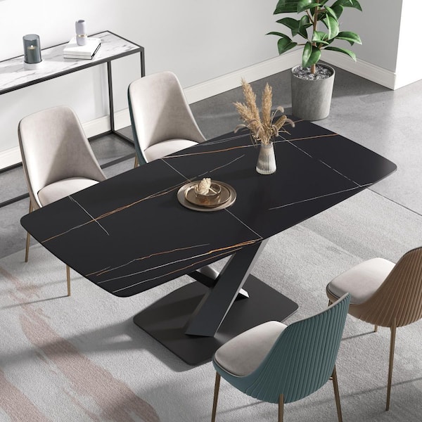 Marble-Top Dining Table